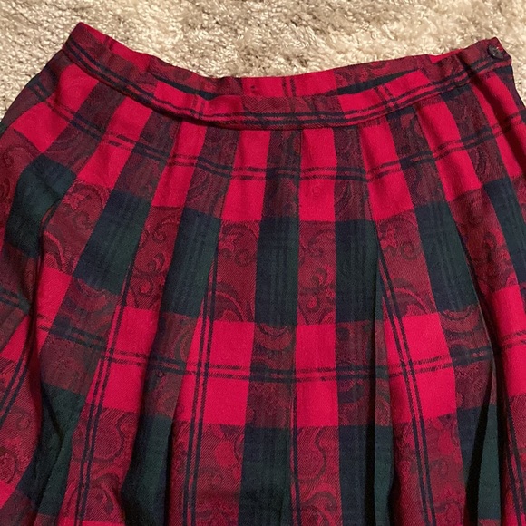 Pendleton tartan plaid pleated midi skirt - Picture 5 of 12